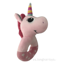 Sonajero Unicornio Rosa De Peluche